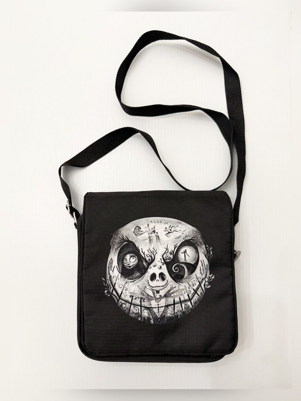 Disney Nightmare Before Christmas Jack & Sally Pin Trading Satchel Bag